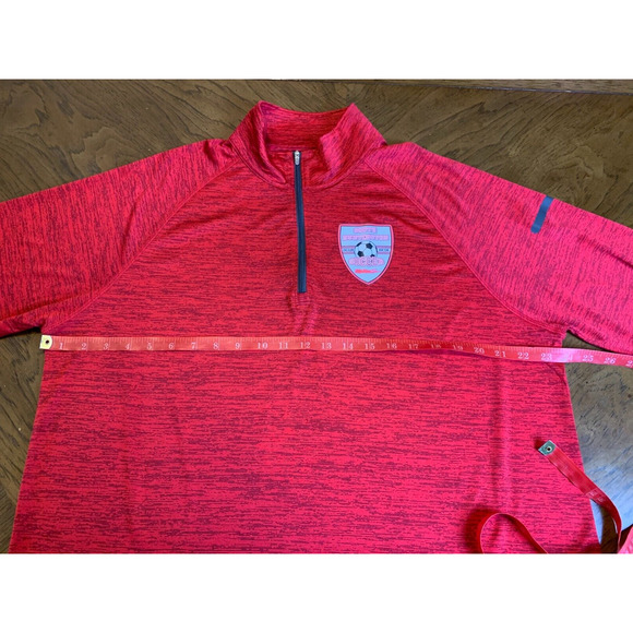 South Huntington Soccer Club Pennant Sportswear Red Quarter Zip Pullover XL - Picture 6 of 6